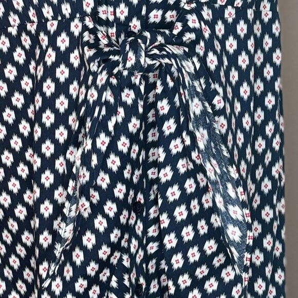 Michael Kors Tie-in-Front Poplin Summer Sleeveless Shirt Dress, Size 14 - Picture 3 of 11